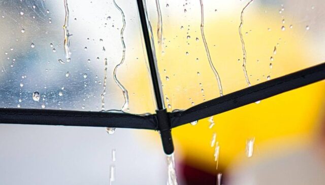 雨の日の透明な傘