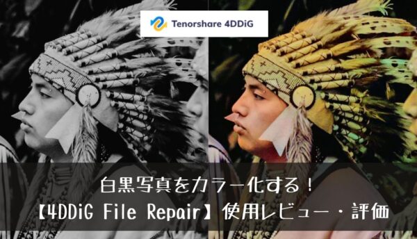 4DDiG File Repairで白黒写真をカラー化、レビュー・評価