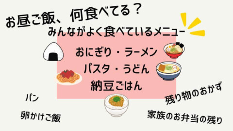 主婦のお昼ご飯は何を食べてる？